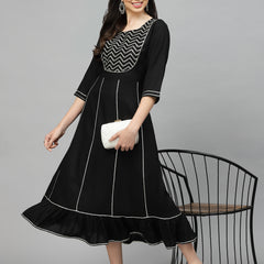 Embellished Rayon Anarkali kurta