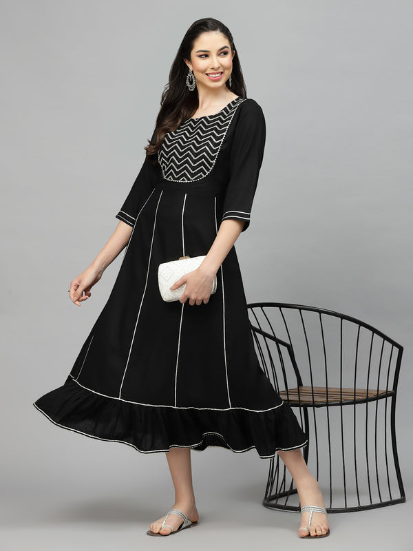 Embellished Rayon Anarkali kurta