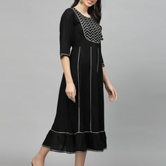Embellished Rayon Anarkali kurta