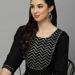Embellished Rayon Anarkali kurta