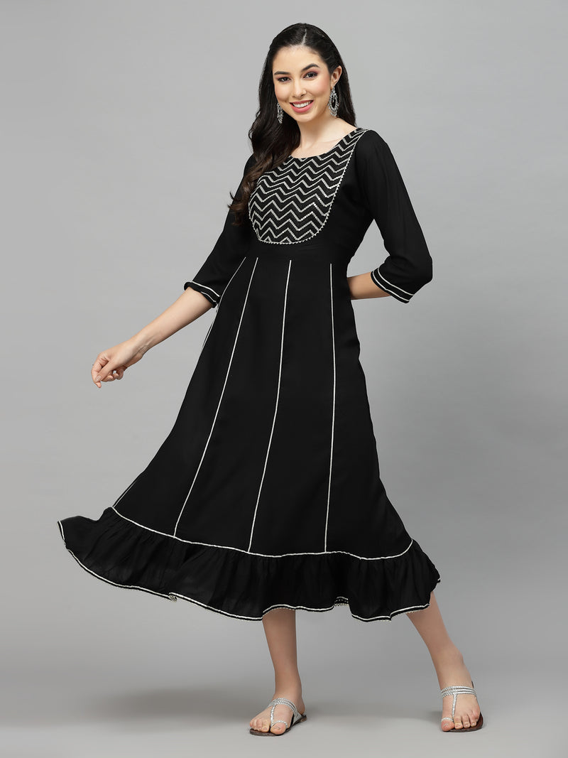Embellished Rayon Anarkali kurta
