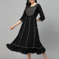 Embellished Rayon Anarkali kurta