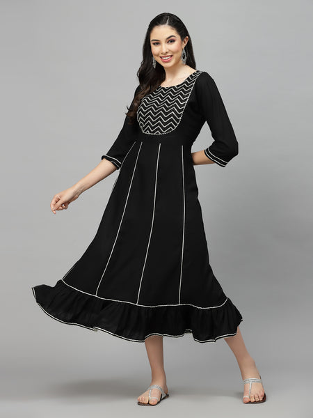 Embellished Rayon Anarkali kurta
