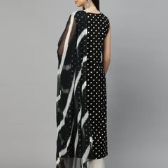 Printed A-Line Kurta with Dupatta