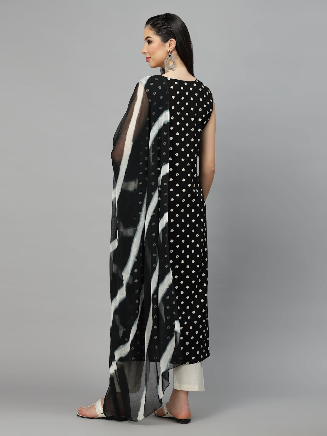 Printed A-Line Kurta with Dupatta