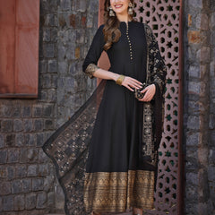 Rayon Anarkali kurta with Dupatta
