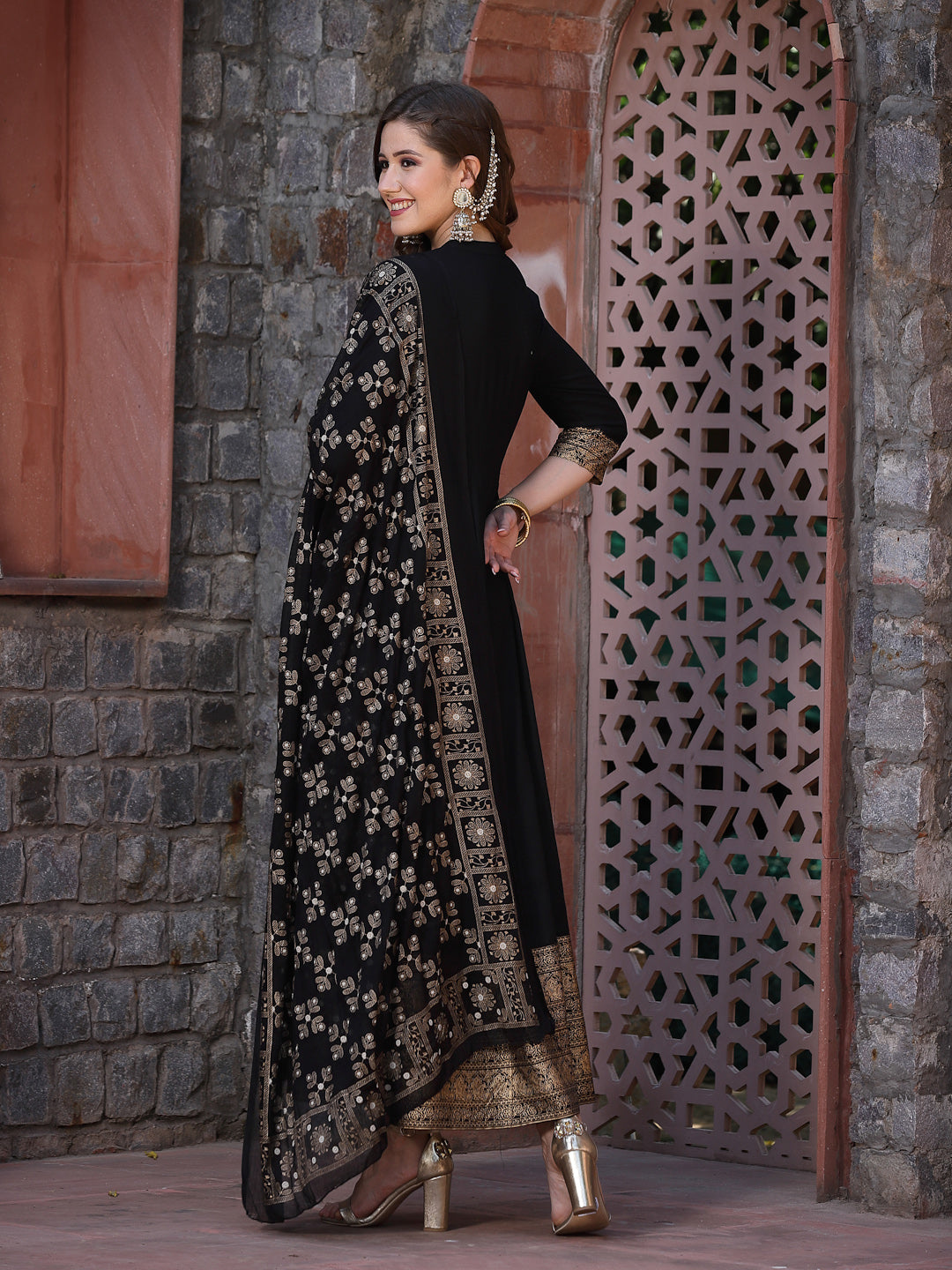 Rayon Anarkali kurta with Dupatta