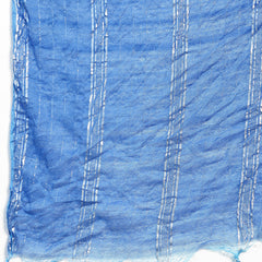 Stylum Women's Embroidered Cotton Tiered Kurta with Dupatta (BLUEZINGLE)