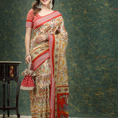 Digital Print Cotton Blend Saree