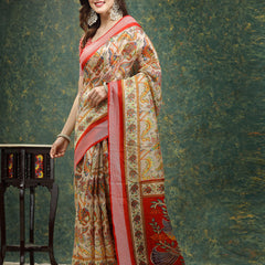 Digital Print Cotton Blend Saree