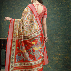 Digital Print Cotton Blend Saree