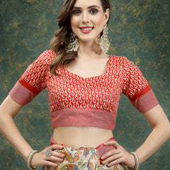 Digital Print Cotton Blend Saree
