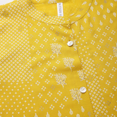 Printed Rayon A-Line Kurta