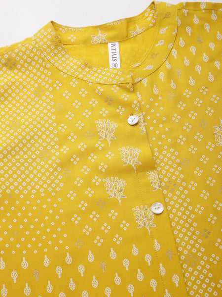 Printed Rayon A-Line Kurta