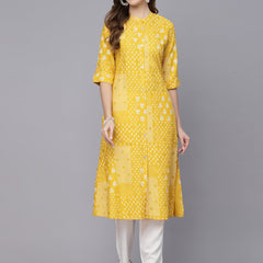 Printed Rayon A-Line Kurta