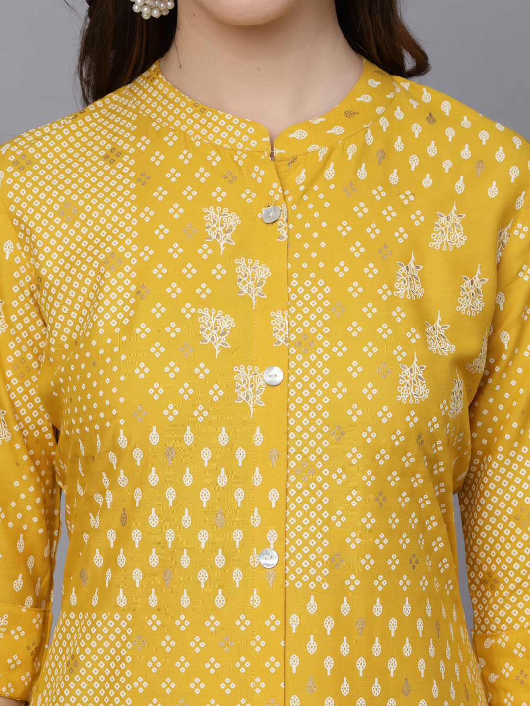 Printed Rayon A-Line Kurta