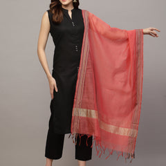 Stylum Women's Self Design Chanderi Dupatta-CHANDERI12CRL