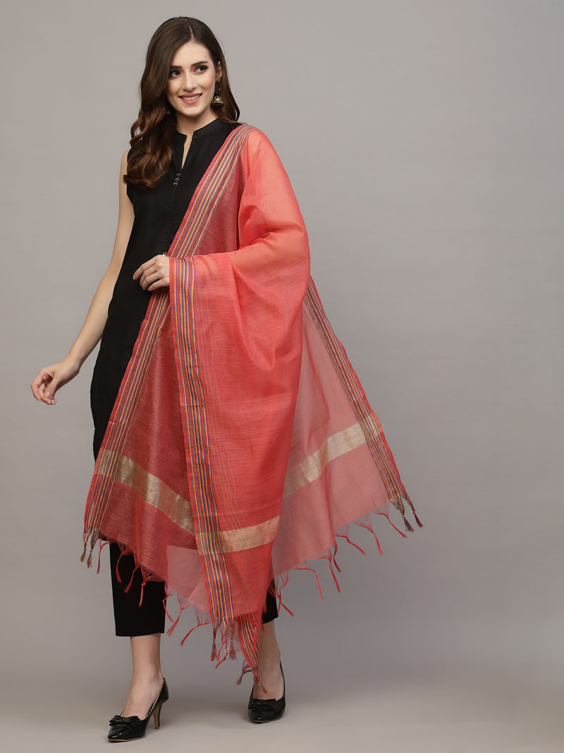 Stylum Women's Self Design Chanderi Dupatta-CHANDERI12CRL