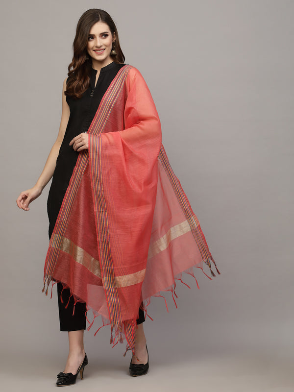 Stylum Women's Self Design Chanderi Dupatta-CHANDERI12CRL