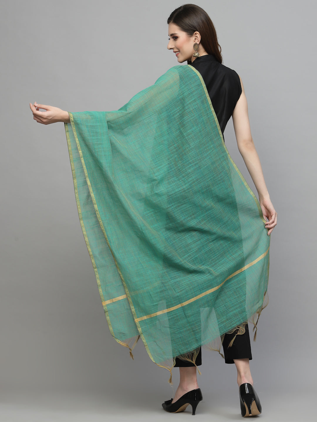 Self Design Chanderi Dupatta