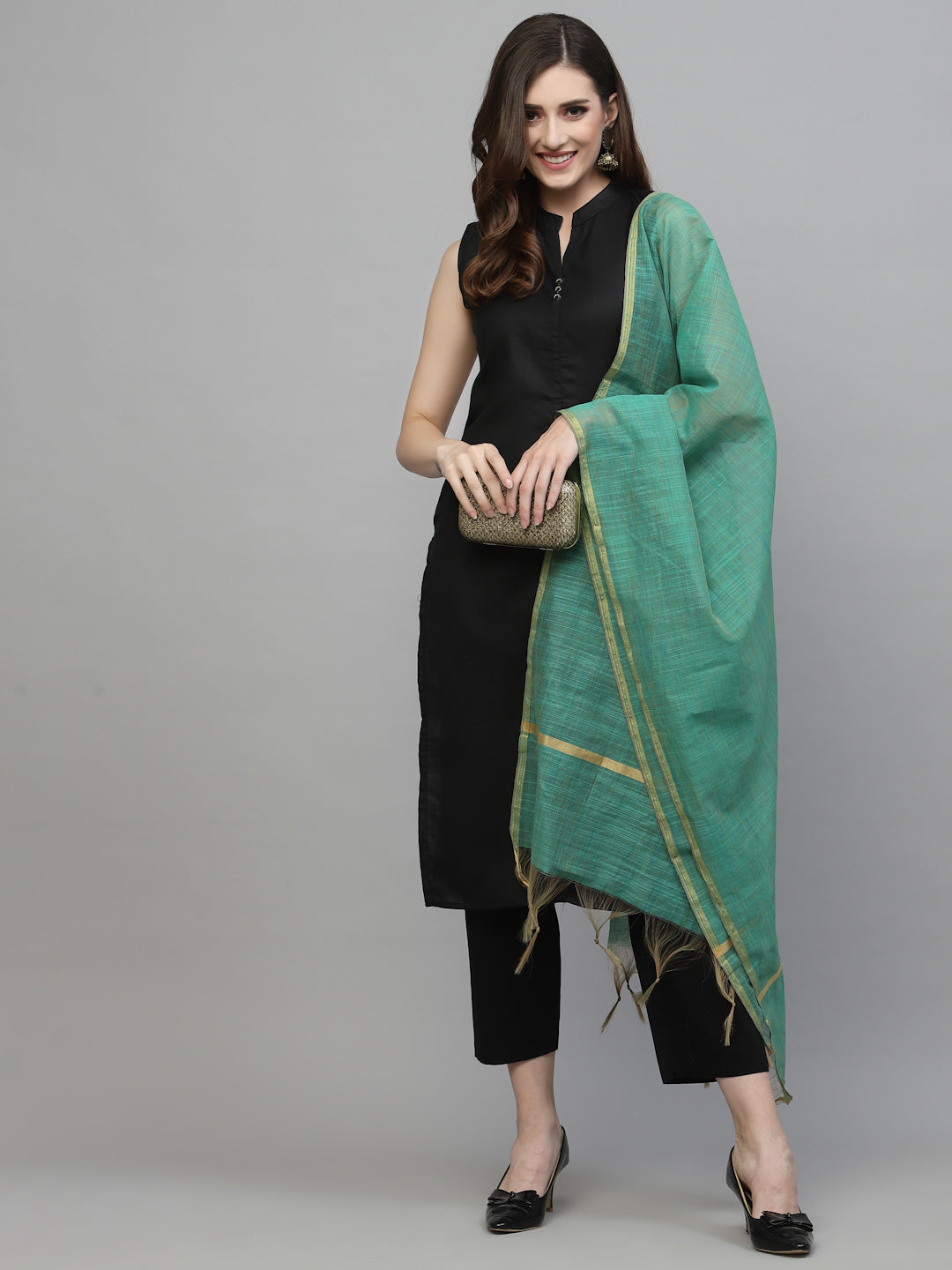 Self Design Chanderi Dupatta