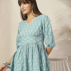 Stylum Women's Ethnic Motifs Printed Rayon Co-Ord Set (CSAQUAFREDY)