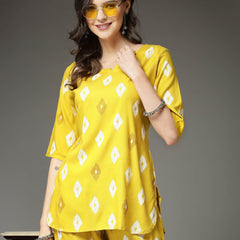 Ikat Print Rayon Co-Ords Set