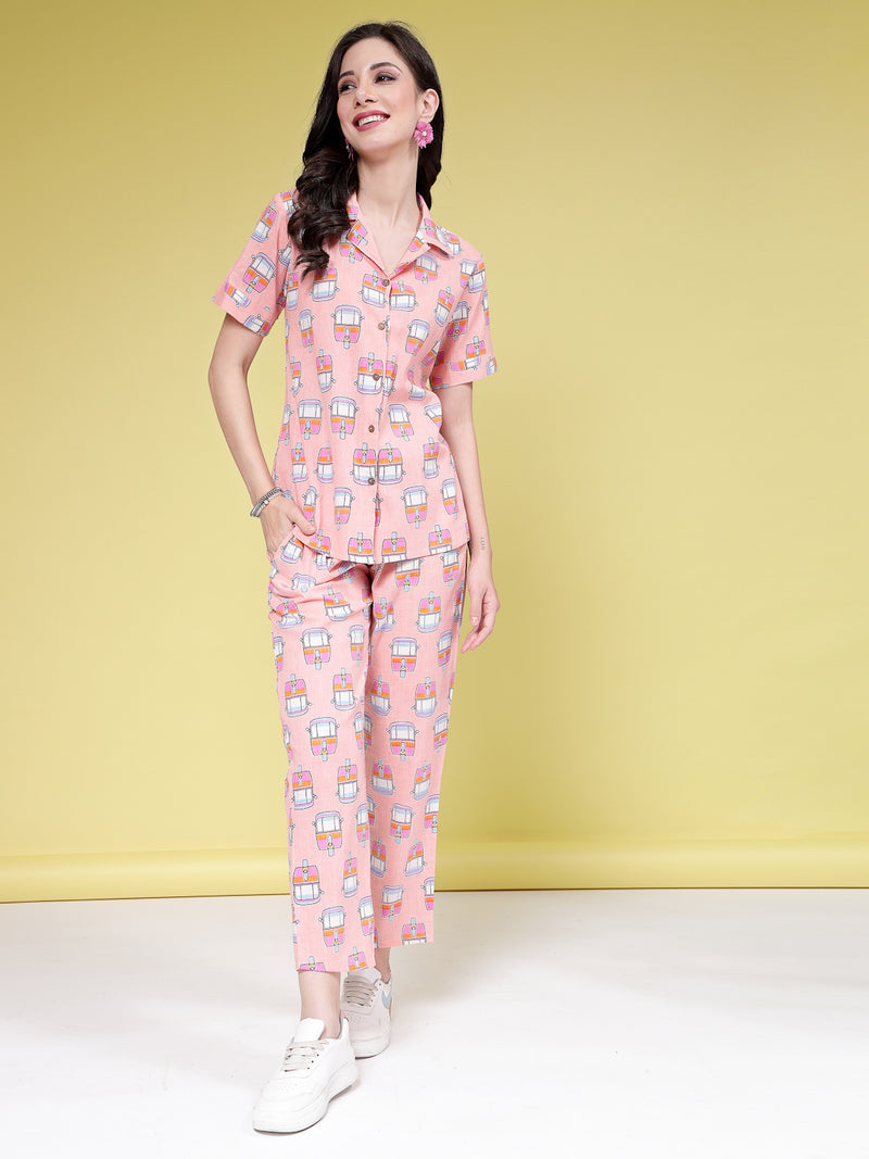 Stylum Women's Printed Cotton Co-Ords Set (CSAUTO)