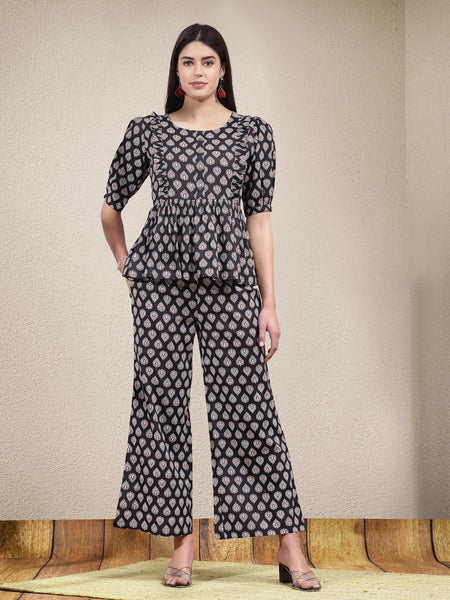 Stylum Women's Ethnic Motif Printed Cotton Co-Ord Set (CSBAGI)