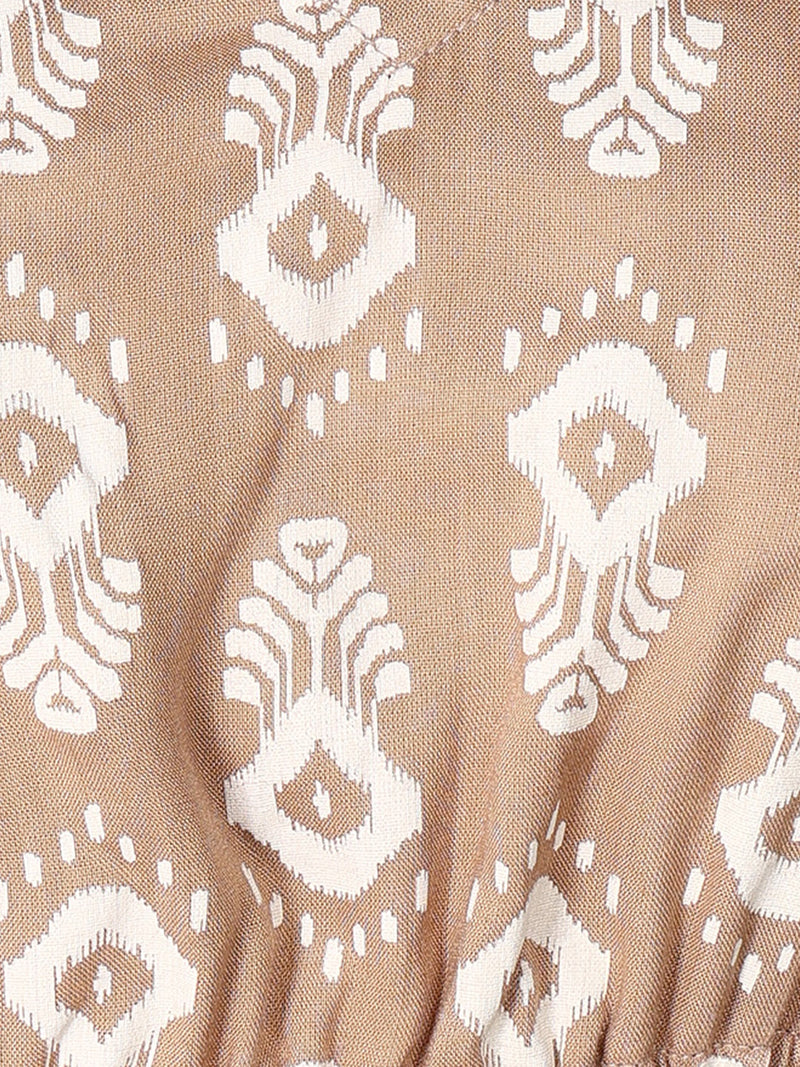 Stylum Women's Beige Floral Printed Rayon Co-ords Set (CSBEIGEBAGA)