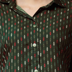 Stylum Women's Printed Poly Crepe Co-Ord Set (CSGREENPARK)