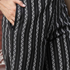Stylum Women's Black Printed Cotton Blend Co-Ords Set (CSBLACKSCOTT)