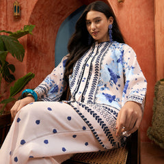 Stylum Women's Blue Floral Printed High-Low Rayon Co-Ord Set (CSBLUEAARZOO)