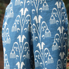 Stylum Women's Blue Ikat Printed Katha Cotton Co-Ord Set (CSBLUEBONG)