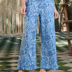 Stylum Women's Blue Floral Printed Rayon Co-ord Set (CSBLUERUMAR)