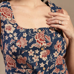 Stylum Women's Blue Floral Printed Cotton Co-Ord Set (CSBLUESWING)