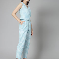 Stylum Women's Woven Design Cotton Blend Co-Ord Set (CSBOUNCE)