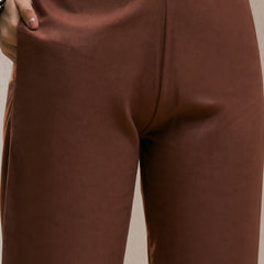 Stylum Women's Brown Solid Cotton Co-Ord Set (CSBROWNGODDY)