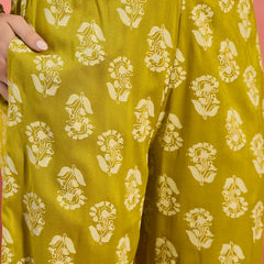 Stylum Women's Yellow Floral Printed Rayon Co-Ord Set (CSCORNBELIF)