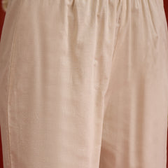 Stylum Women's Cream Solid & Embroidered Pure Cotton Co-Ord Set (CSCREAMHIKKIM)