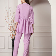 Stylum Women's Solid Rayon Co-Ord Set (CSDEVIL)