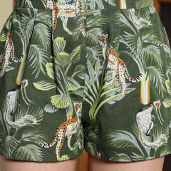 Stylum Women's Green Tropical Printed Cotton Co-ord Set (CSGREENFOREST)