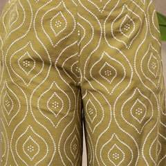 Stylum Women's Green Bandhej Printed Cotton Co-Ord Set (CSGREENOPERA)