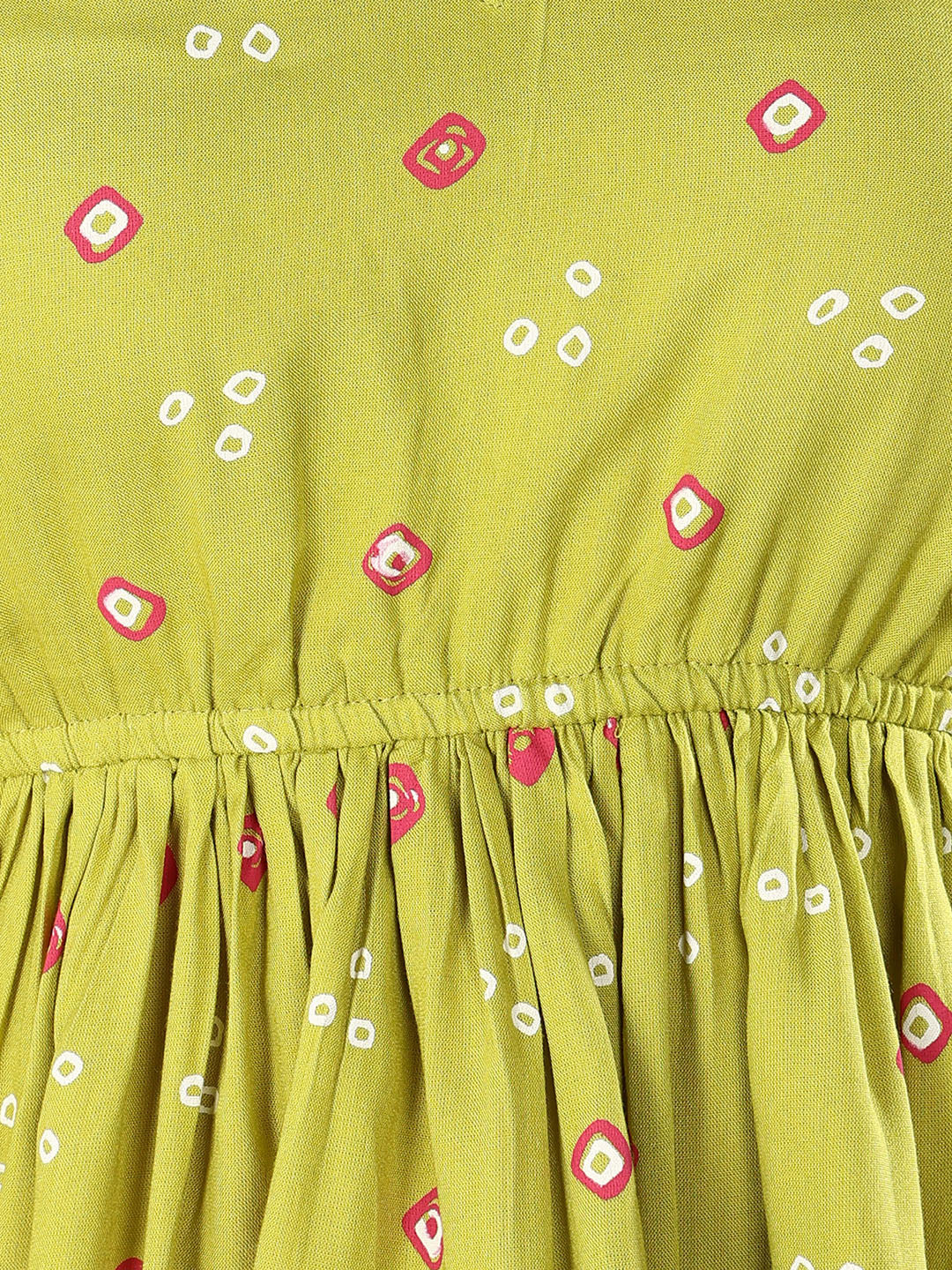 Stylum Women's Green Bandhej Printed Rayon Co-Ord Set (CSGREENRAMP)