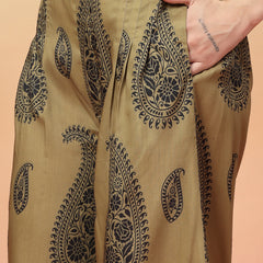 Stylum Women's Green Paisley Print Rayon Co-Ord Set (CSGREENSIRONA)