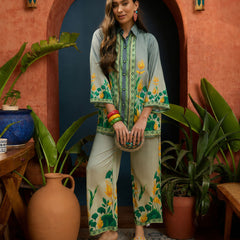 Stylum Women's Green Tropical Printed Rayon Co-Ord Set (CSGREENTULSI)