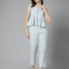 Woven Design Cotton Blend Co-Ord Set