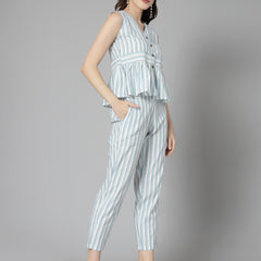 Stylum Women's Woven Design Cotton Blend Co-Ord Set (CSIGLOO)
