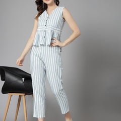 Stylum Women's Woven Design Cotton Blend Co-Ord Set (CSIGLOO)