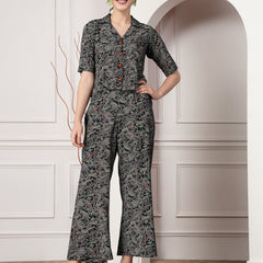 Green Kantha Cotton Co-Ord Set